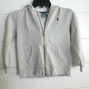 Polo by Ralph Lauren gray boys size 6 sweatshirt hoodie